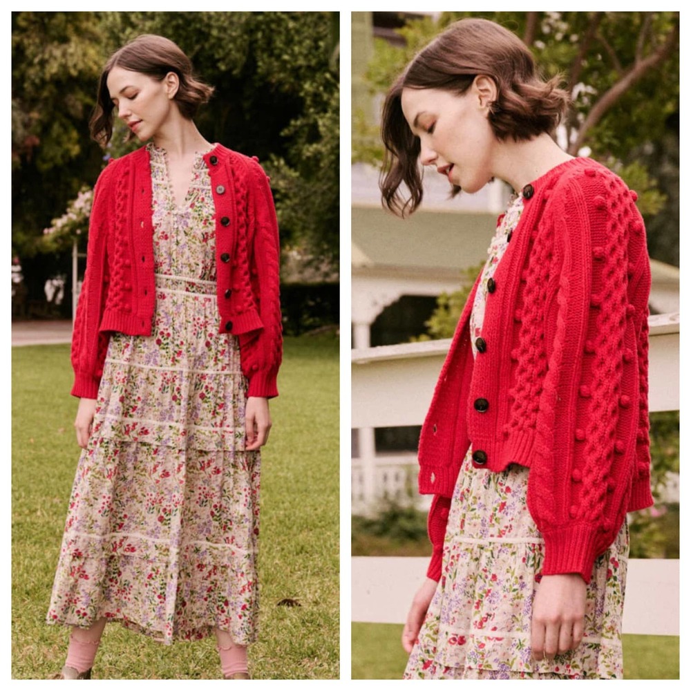 The Great The Mountainside Cardigan in Deep Rose